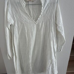 Natalie Martin Cream Tunic Top